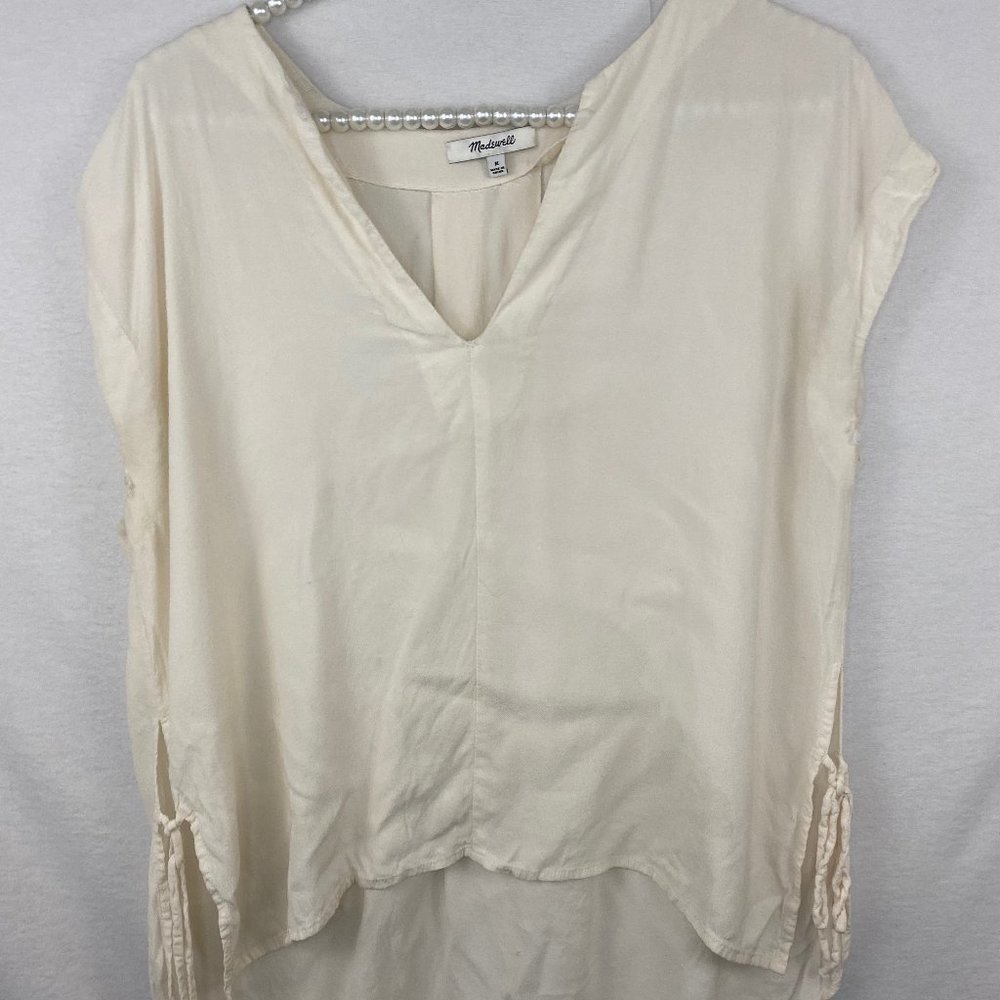 Madewell Blouse Textured Sz Medium Side Slit